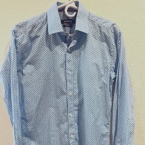 Bugatchi Umbrella Printed Dress Shirt Shaped Fit SMALL